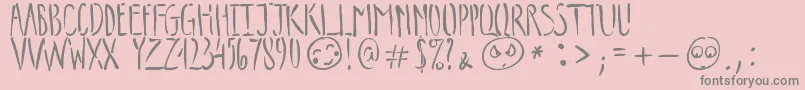 TripsOfDarknessDemo-Schriftart – Graue Schriften auf rosa Hintergrund