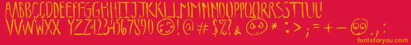 TripsOfDarknessDemo Font – Orange Fonts on Red Background