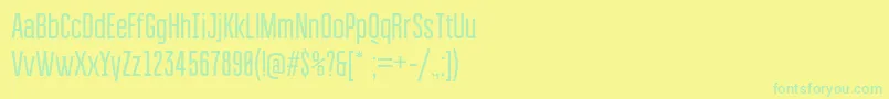 フォントBravorg – 黄色い背景に緑の文字