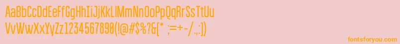 Bravorg Font – Orange Fonts on Pink Background