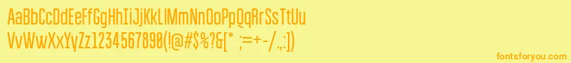 Bravorg Font – Orange Fonts on Yellow Background