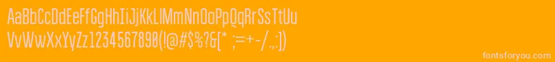 Bravorg Font – Pink Fonts on Orange Background
