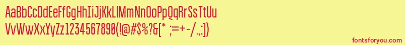 Bravorg Font – Red Fonts on Yellow Background