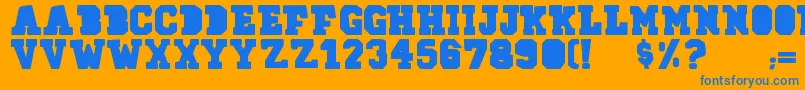 78skate Font – Blue Fonts on Orange Background