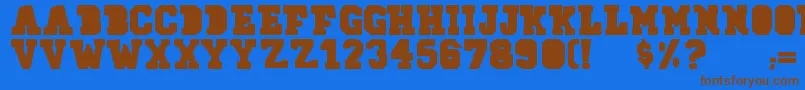 78skate Font – Brown Fonts on Blue Background