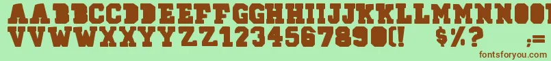 78skate Font – Brown Fonts on Green Background