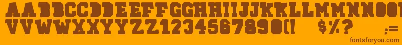 78skate Font – Brown Fonts on Orange Background