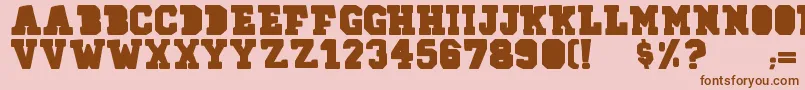 78skate Font – Brown Fonts on Pink Background