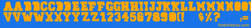 78skate-Schriftart – Orangefarbene Schriften auf blauem Hintergrund