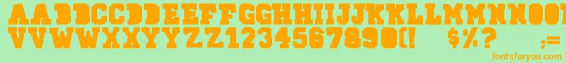 78skate Font – Orange Fonts on Green Background