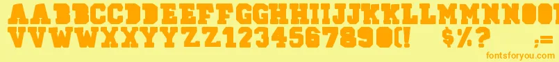 78skate Font – Orange Fonts on Yellow Background