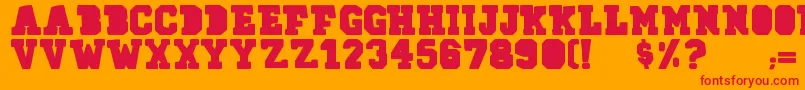 78skate Font – Red Fonts on Orange Background