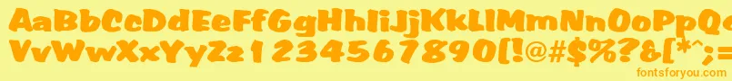 Dsaccent Font – Orange Fonts on Yellow Background