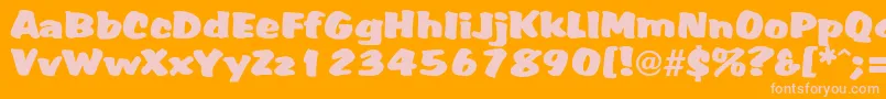 Dsaccent Font – Pink Fonts on Orange Background