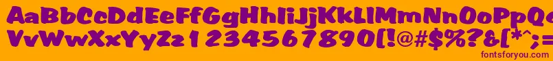 Dsaccent Font – Purple Fonts on Orange Background