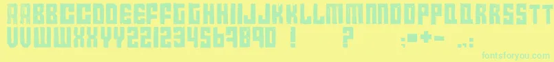 Calame Font – Green Fonts on Yellow Background