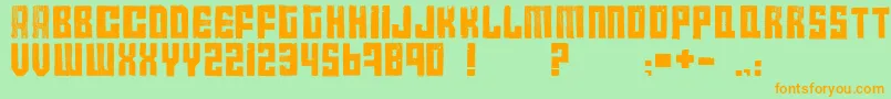 Calame Font – Orange Fonts on Green Background