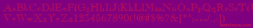 Chopin ffy Font – Red Fonts on Purple Background