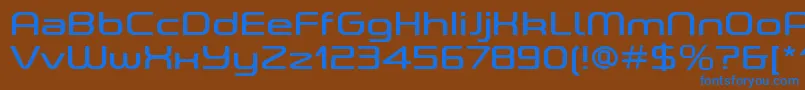 ASpaceRegularDemo Font – Blue Fonts on Brown Background