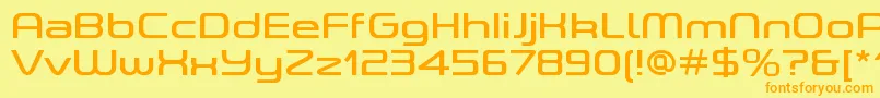 ASpaceRegularDemo Font – Orange Fonts on Yellow Background