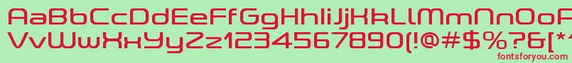 Шрифт ASpaceRegularDemo – красные шрифты на зелёном фоне