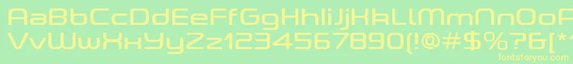 ASpaceRegularDemo Font – Yellow Fonts on Green Background