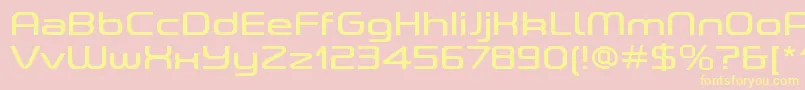 ASpaceRegularDemo-Schriftart – Gelbe Schriften auf rosa Hintergrund