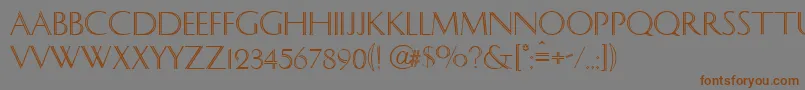 Caesar Font – Brown Fonts on Gray Background