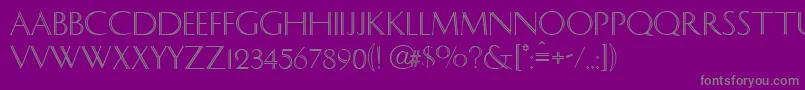 Caesar Font – Gray Fonts on Purple Background