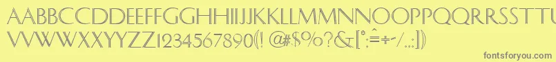 Caesar Font – Gray Fonts on Yellow Background