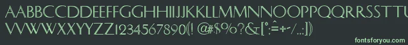 フォントCaesar – 黒い背景に緑の文字