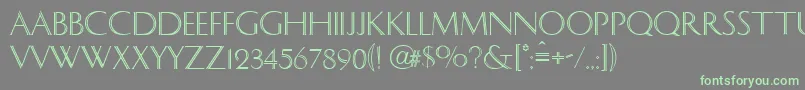 Caesar Font – Green Fonts on Gray Background