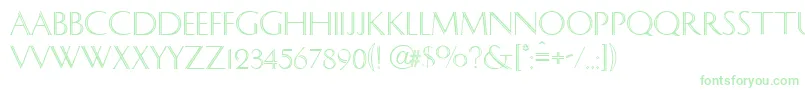 Caesar Font – Green Fonts on White Background