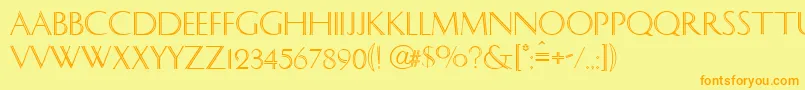 Caesar Font – Orange Fonts on Yellow Background