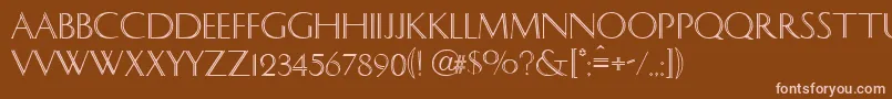 Caesar Font – Pink Fonts on Brown Background