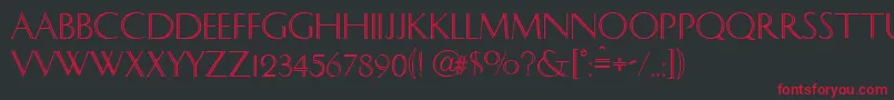 Caesar Font – Red Fonts on Black Background