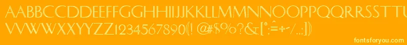 Caesar Font – Yellow Fonts on Orange Background