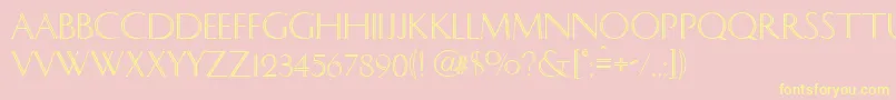 Caesar Font – Yellow Fonts on Pink Background