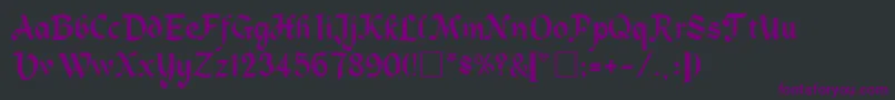 Шрифт RedareRegular – фиолетовые шрифты на чёрном фоне
