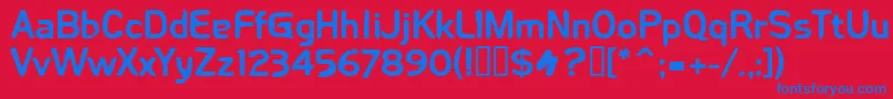 FetmaHeavy Font – Blue Fonts on Red Background