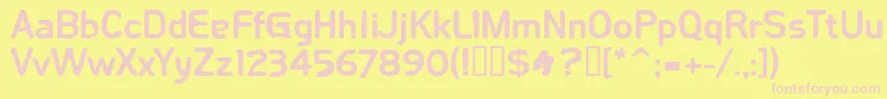 FetmaHeavy Font – Pink Fonts on Yellow Background