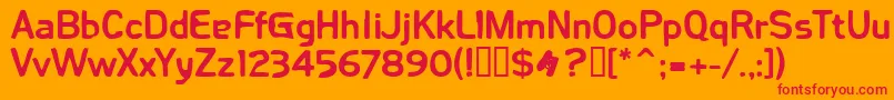 FetmaHeavy Font – Red Fonts on Orange Background