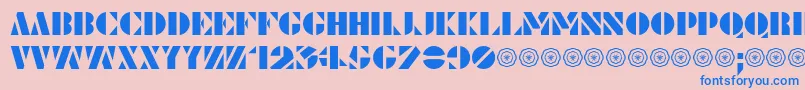 LePochoir Font – Blue Fonts on Pink Background