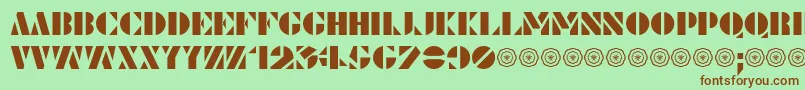 LePochoir Font – Brown Fonts on Green Background