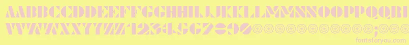 LePochoir Font – Pink Fonts on Yellow Background