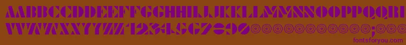 LePochoir Font – Purple Fonts on Brown Background