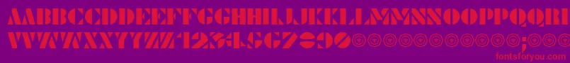 LePochoir Font – Red Fonts on Purple Background