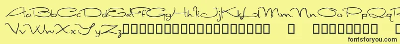 FirstImpressions Font – Black Fonts on Yellow Background