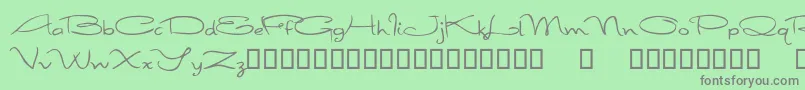 FirstImpressions Font – Gray Fonts on Green Background