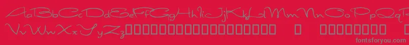 FirstImpressions Font – Gray Fonts on Red Background